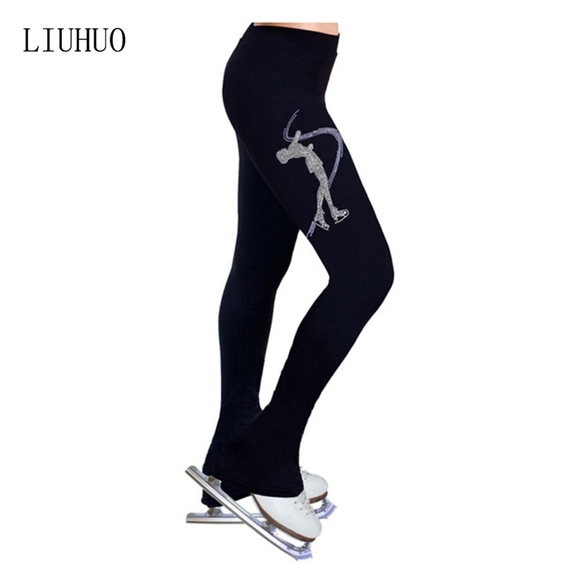 Pantalon de skate sexy avec strass pour femmes, pantalons longs