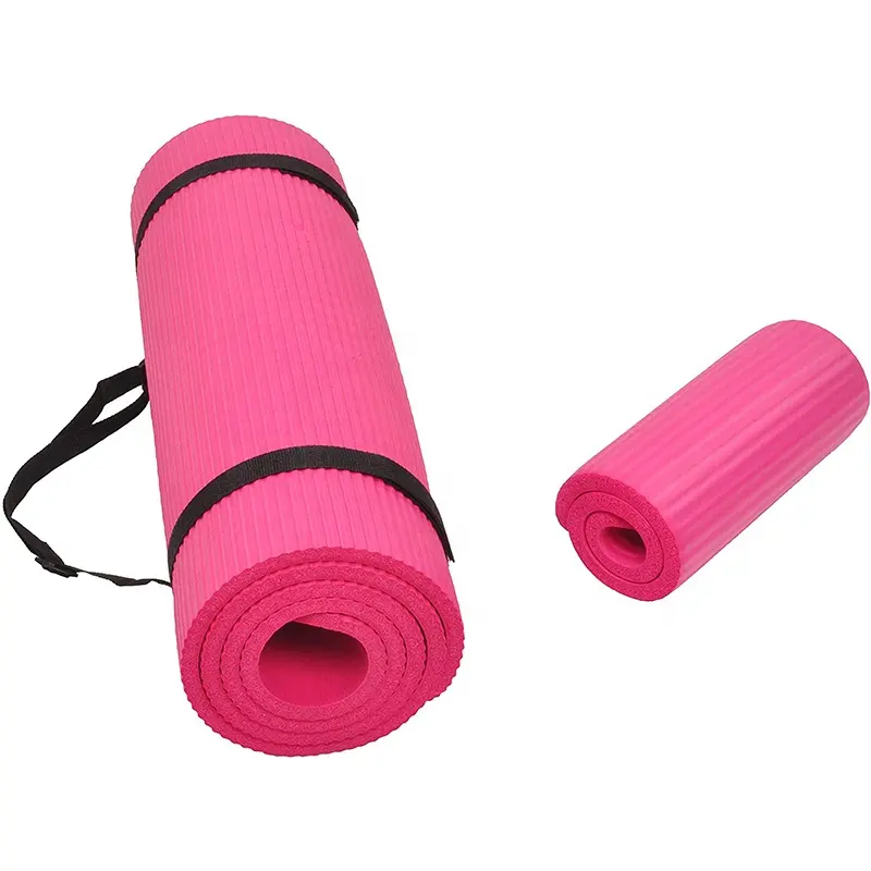 Anti-Tear Extra Thick Exercise Yoga Mat All-Purpose 1/4-Inch High Density Anti-Tear Exercise Yoga Mat with Carrying Strap