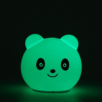 Lampe de nuit LED rechargeable en silicone pour fabricants, avec couvercle, activée par le claquement, modèle ours de dessin animé, lampe de sommeil X14