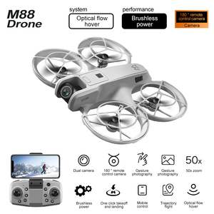Nuevo Dron M88 sin Escobillas para Fotografía Aérea, Flujo Óptico, Quadcopter Totalmente Protegido, Juguete de Aeronave a Control Remoto - Product Image 3