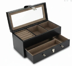 Classic Luxury Handmade Heavy Duty <b>Large</b> Capacity Lightweight Leather Jewellery <b>Box</b> - Product Image 4