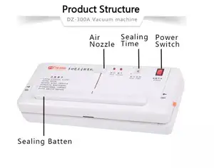 Máquina de embalagem a vácuo manual de uso doméstico para embalagem de alimentos