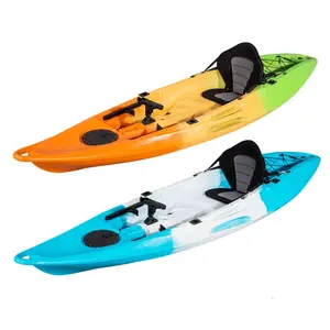 Glide Double Seaters 1+1 2 Person For Fishing Surfing Cruising Plastic Kayak Rowing Boat