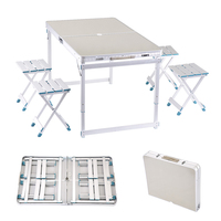 Table de camping pliable en aluminium ultralégère et facile à transporter - Mobilier d'extérieur au design moderne