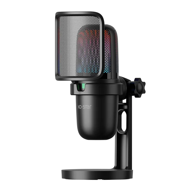 Máy Tính Chuyên Nghiệp Condenser Mic Máy Tính Để Bàn USB RGB Chơi Game Microphone Cho Youtube Live Streaming Ghi Âm