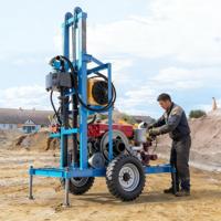 Foreuse hydraulique diesel compacte de 150 m max. pour puits profonds, avec moteur, pour usage domestique