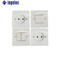 Prise murale standard européenne Ingelec, prise murale encastrée, prise électrique blanche mince, fabricant de prises électriques, vente en gros d'équipements électriques