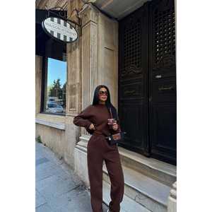 Costume décontracté marron nacré avec décoration boutonnée - Product Image 6