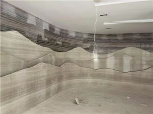 Dalles de marbre léger Serpeggiante veine de grain de bois blanc de Chine - Product Image 5