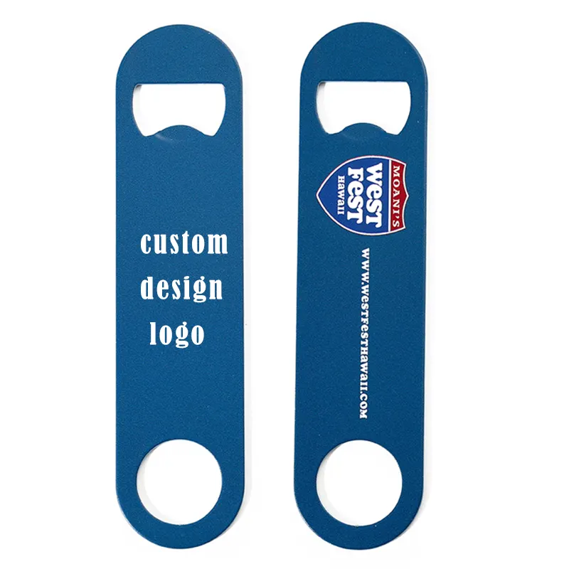 Manufacturers Custom Printed Flat Stainless Steel Beer Bottle Opener Sublimation Blanks Opener Bottle with Business Logo