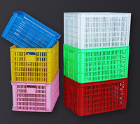 Vente directe d'usine Panier de manutention en plastique Caisses de manutention en plastique pour entrepôt de fruits Stockage de légumes
