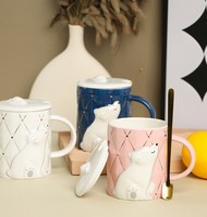 Mug ours polaire avec couvercle et cuillère