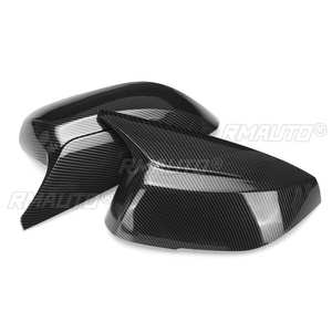 Cubiertas de Espejos Laterales para Auto, Aspecto Negro Brillante/Fibra de Carbono, 2 Piezas, para Infiniti Q50 Q60 QX30 Q70 2014-21, Cubiertas Adicionales para Espejos Retrovisores - Product Image 3