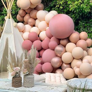 Dusty Rose Pink Balloon Arch Kit Nude Blush Gold Double farcito Balloon Garland Latex Pastel Neutral Balloons for Pastel Neutral - Product Image 3