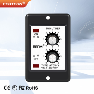 Relais temporisateur double <span class=keywords><strong>ATDV</strong></span> Y cycle répétitif marche arrêt 3 s à 60 min réglable AC220V relais temporisé - Product Image 1