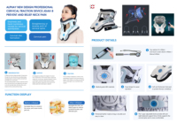 Nouvelles inventions : Dispositif de traction cervicale gonflable avec pompe, collier de soutien pour le cou, design ergonomique confortable, ajustement universel