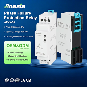 Relé de Protección de Fase OEM ODM FKV-03 3*380V AC 50/60HZ, para Falta de Fase, Secuencia de Fase, Asimetría de Fase Fija del 40%, Sin Neutro - Product Image 1