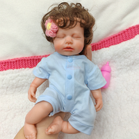 Poupée Reborn en Silicone Faite à la Main, Tétine Utilisable, Poupée Nouveau-né Réaliste de 12 Pouces, Cadeau de Collection au Toucher Réaliste