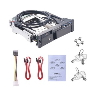 <strong>3.5</strong>+2.5 Inch Optibay SATA Tray-less <strong>Internal</strong> 5.25in Hdd <strong>Enclosure</strong> with Aluminum Material Door - Product Image 5