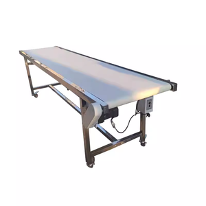 Factory Price Custom Made Different Length Portable <strong>Flat</strong> White PU Silicone <strong>Belt</strong> <strong>Conveyor</strong> Machine for Workshop - Product Image 3