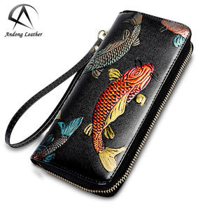 กระเป๋าสตางค์หนังแท้ Andong รุ่นใหม่ แฟชั่น RFID สำหรับผู้หญิง หนังวัวแท้ ดีไซน์หรูหรา พร้อมช่องใส่บัตรหลายช่อง และช่องใส่โทรศัพท์ - Product Image 4