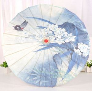 Japanese Chinese <b>Ceiling</b> Decoration Craft Dance Props Parasols Handmade <b>PVC</b> Cloth Umbrella 84cm Diameter Customized Color - Product Image 5