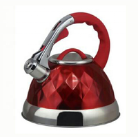 Bouilloire de cuisson en acier inoxydable de 3 litres avec poignée ergonomique, fonction sifflet, ébullition rapide, essentiel de cuisine, bonne prise en main, compatible induction