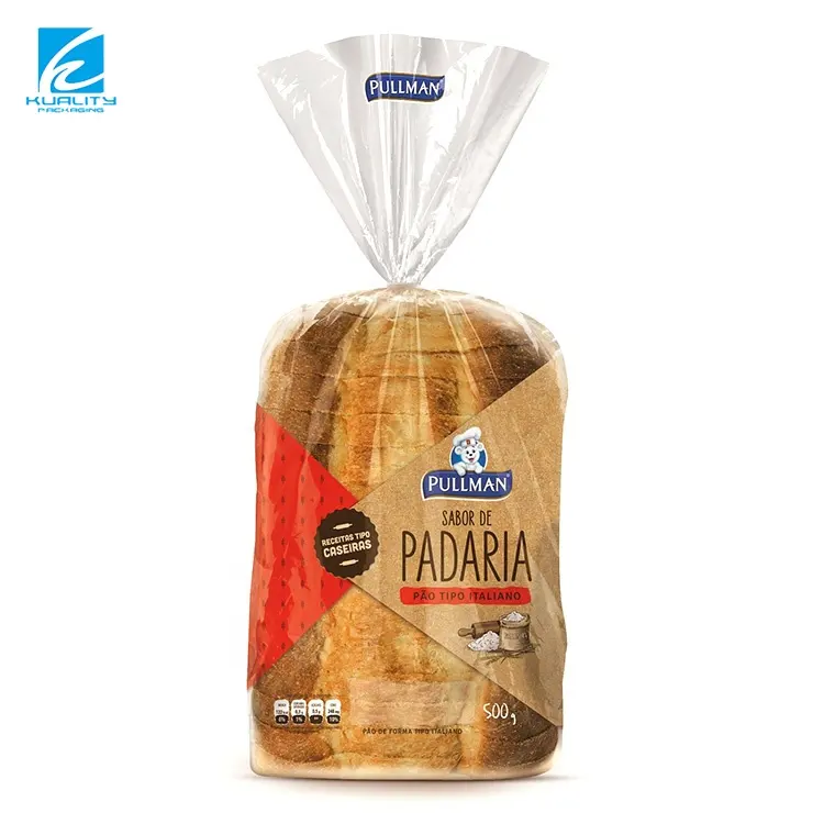 Logotipo personalizado impresso Transparente Plásticos OPP Pão Reutilizável Sobremesa Sourdough Pão Sacos