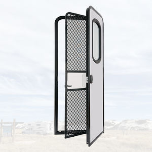Offre Spéciale 622*1545mm porte de camping-car en alliage d'aluminium de style américain pour camping-car porte d'entrée de meilleur service avec vitres de voiture - Product Image 1