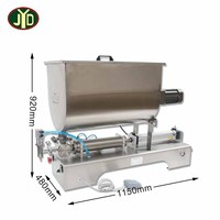 Machine de remplissage à piston G1WG avec trémie en U de haute qualité et agitateur, double enveloppe pour chauffer le remplisseur pour confiture épaisse