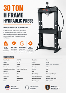 Presse hydraulique multifonctionnelle et durable TAYO à cadre en H pour tout atelier – Fabricant malaisien de presses d'atelier - Product Image 2