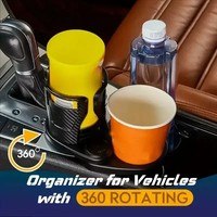 Support de tasse extensible pour voiture, réglable, installation facile, grande fente pour tasses, compatible avec la plupart des voitures, fixation sécurisée pour bouteille, ABS noir, siège arrière