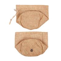 Sacs écologiques en jute à double couche avec cordon de serrage en PE pour plantes succulentes en pot