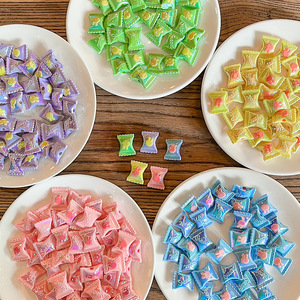 ลูกปัดทรงสี่เหลี่ยมแบบรูตรงสำหรับงานประดิษฐ์ทำมือวัสดุเชือกผูกผมทำจากอะคริลิครูปลูกกวาด - Product Image 4