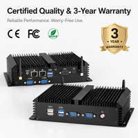 OEM ODM Intel Core I3-5005U Mini PC with Fanless Passive Cooling and 2 X RJ45 LAN, Micro PC for Embedded Computing Systems