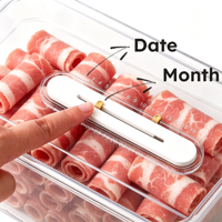 Bacon, delicatessen, gekoelde vleeswaren, opbergcontainers, kaasbewaarbak, stapelbare vriezerorganizer, voedsel-, groente- en fruitopbergbak