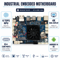 Carte mère industrielle embarquée RK3576 Octa Core avec 6 ports COM RS232 RS485 SATA Gigabit LAN pour kiosque intelligent HMI