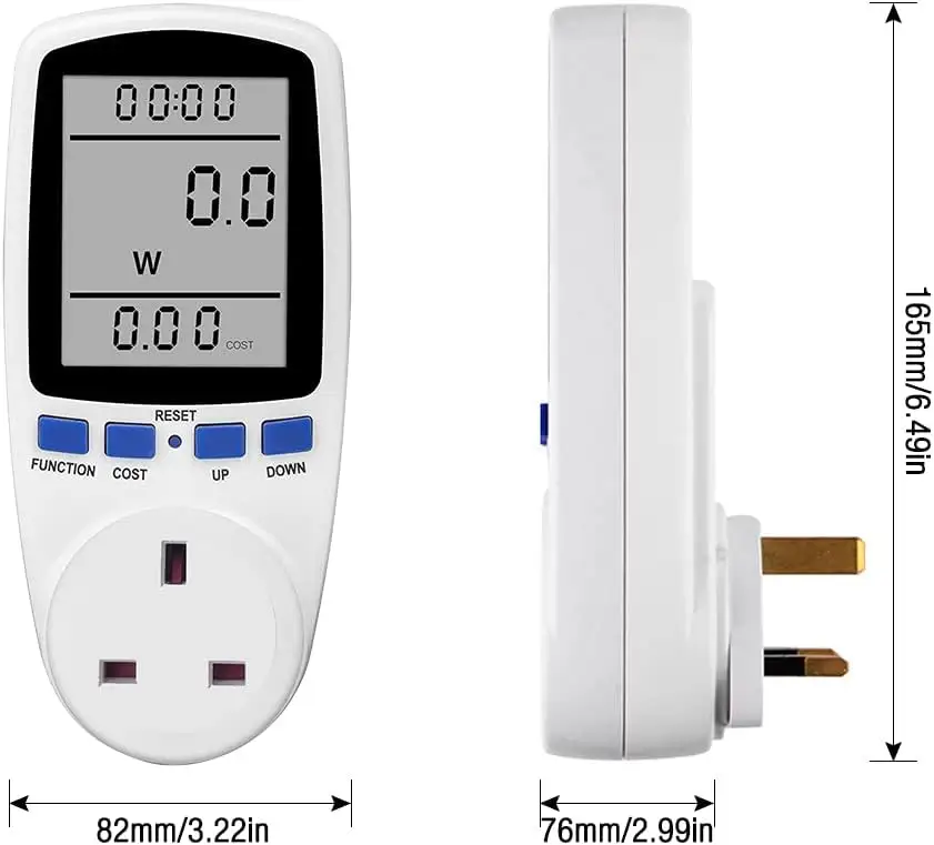 Leistungs messer Energie monitor, Strom verbrauch UK Stecker, Strom verbrauch Monitor Buchse 10 Weiß Elektrischer Stecker Kommerziell 230V
