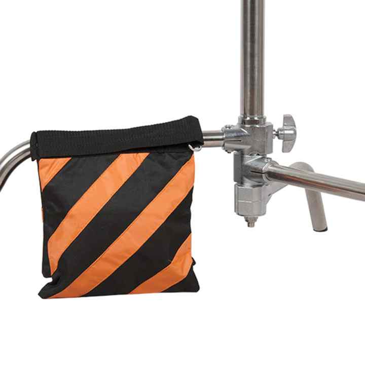 Professional Accessory Orange and Black Striped Empty Photographic Sandbag Stabilizer