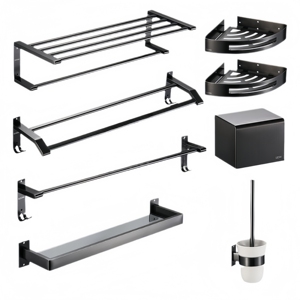 New Grey Stainless Steel Modern Design Wall Mount <strong>Towel</strong> Rack Bathroom <strong>Storage</strong> Shelving <strong>Units</strong> for Home Hotel Paper <strong>Towel</strong> Holder - Product Image 4