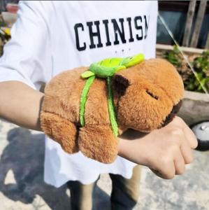 Cross-Border <span class=keywords><strong>TikTok</strong></span> Tortue CapiBala Snap Ring Peluche Capybara Snap Ring Poupée Jouet Animal - Product Image 4