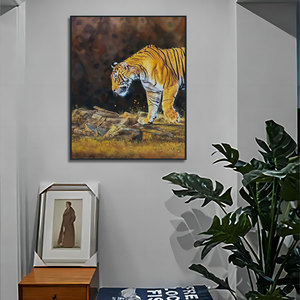 Arte Original fábrica personalizado <span class=keywords><strong>Tigre</strong></span> Mural colgante de pared pintado a mano decoración moderna para el hogar pintura al óleo <span class=keywords><strong>lienzo</strong></span> para habitación u oficina - Product Image 6