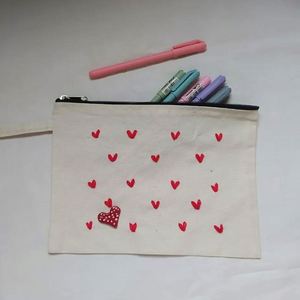 Bolsa de Maquillaje con Cierre de Alta Calidad, Bolsa de Cosméticos de Viaje Personalizada de Algodón, Bolsa de Lona para Brochas con Logotipo Bordado - Product Image 2