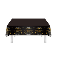 Nappe de table rose à motif vache, jetable en PE, pour anniversaire, fête, disco, baby shower et pique-nique