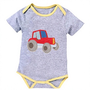 Combinaison Bébé Personnalisée à Motifs, Manches Longues, Fermeture Éclair, Imprimé Dessin Animé, Pyjama pour Nouveau-né – Vente en Gros Fabricant - Product Image 1