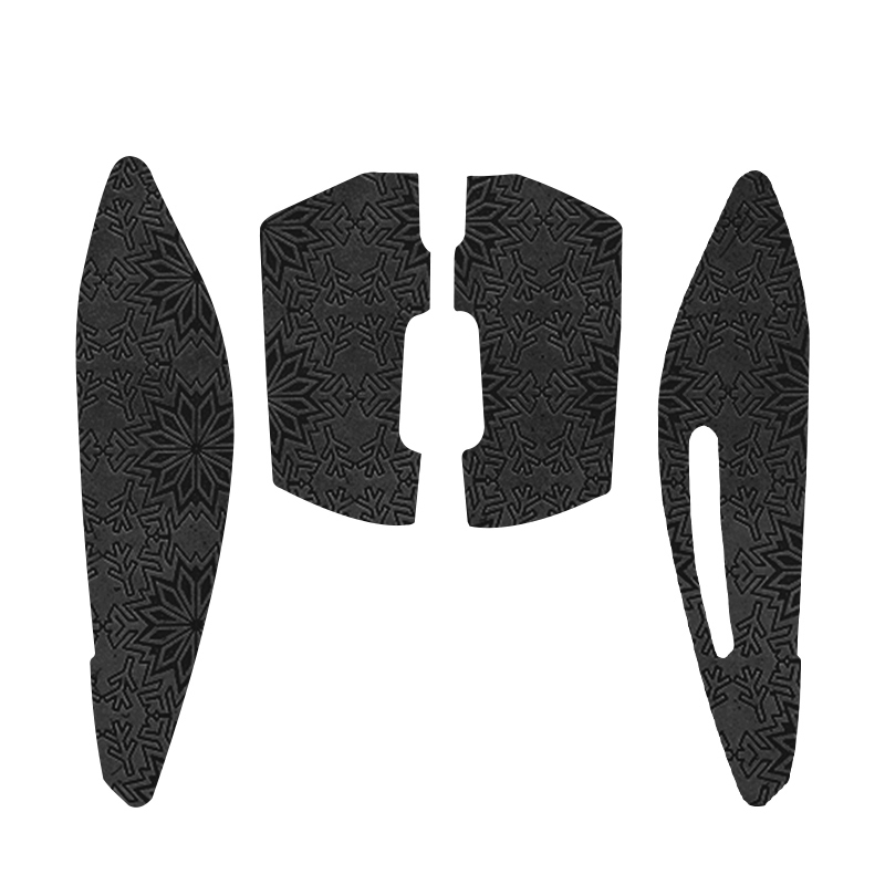 Autocollant de souris demi-paquet, motif neige noire, 1 pièce