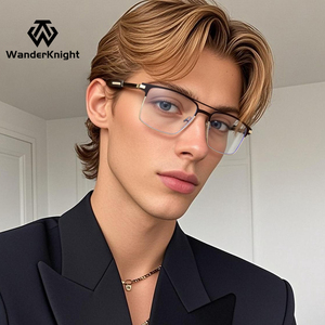 <span class=keywords><strong>2025</strong></span> làm bằng tay người đàn ông bằng gỗ quang chống màu xanh ĐÔI CẦU Kính mắt khung cho toa kính khung - Product Image 3