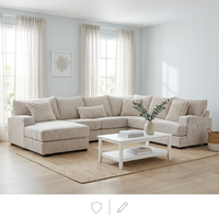 Canapé modulaire moderne en tissu, sectionnel, de luxe, à assise profonde, en forme de L, avec mousse haute densité, pour hôtel et salon, en bois
