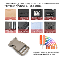 Sangle réglable à dégagement rapide en sangle noire recyclée avec logo et couleurs personnalisées, boucle latérale en plastique