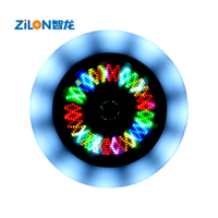 Roues de patins à roulettes LED programmables, design chrysanthème, 100x24mm, étanches, durables, 82A/85A/90A PU, logo personnalisé, roues flash